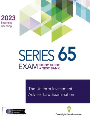 cover image of SERIES 65 EXAM STUDY GUIDE 2023+ TEST BANK